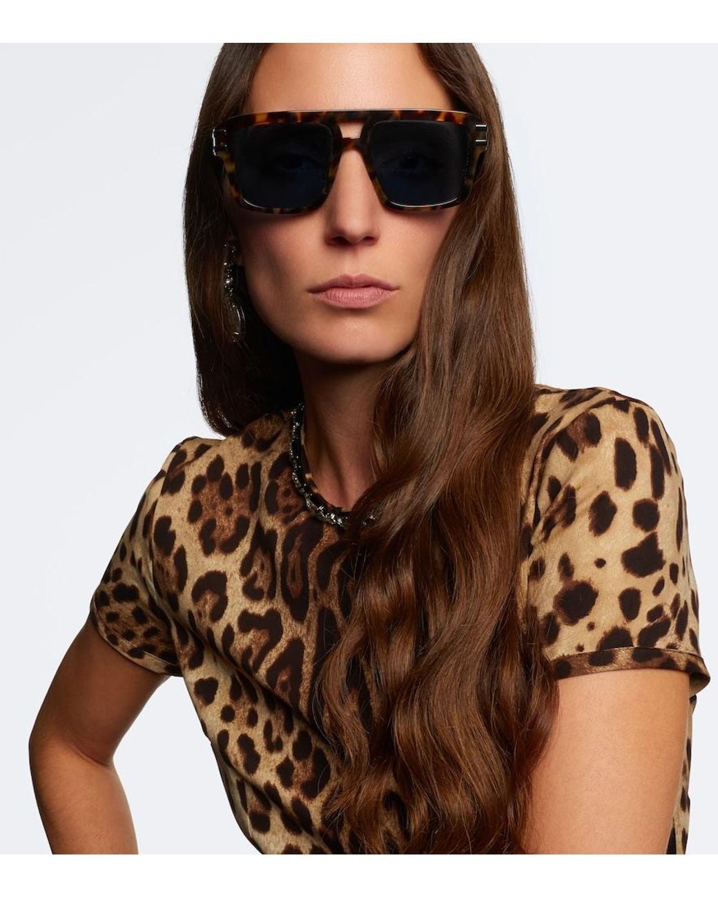 Dolce & Gabbana Blue Dg Griffe Rectangular Sunglasses