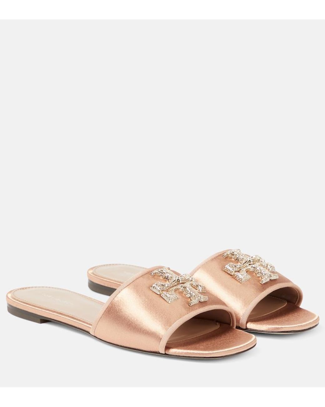 Tory Burch Natural Miller Crystal-Embellished Slides