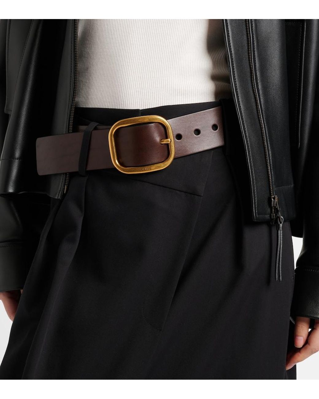 Loewe Brown Rounded Leather Belt