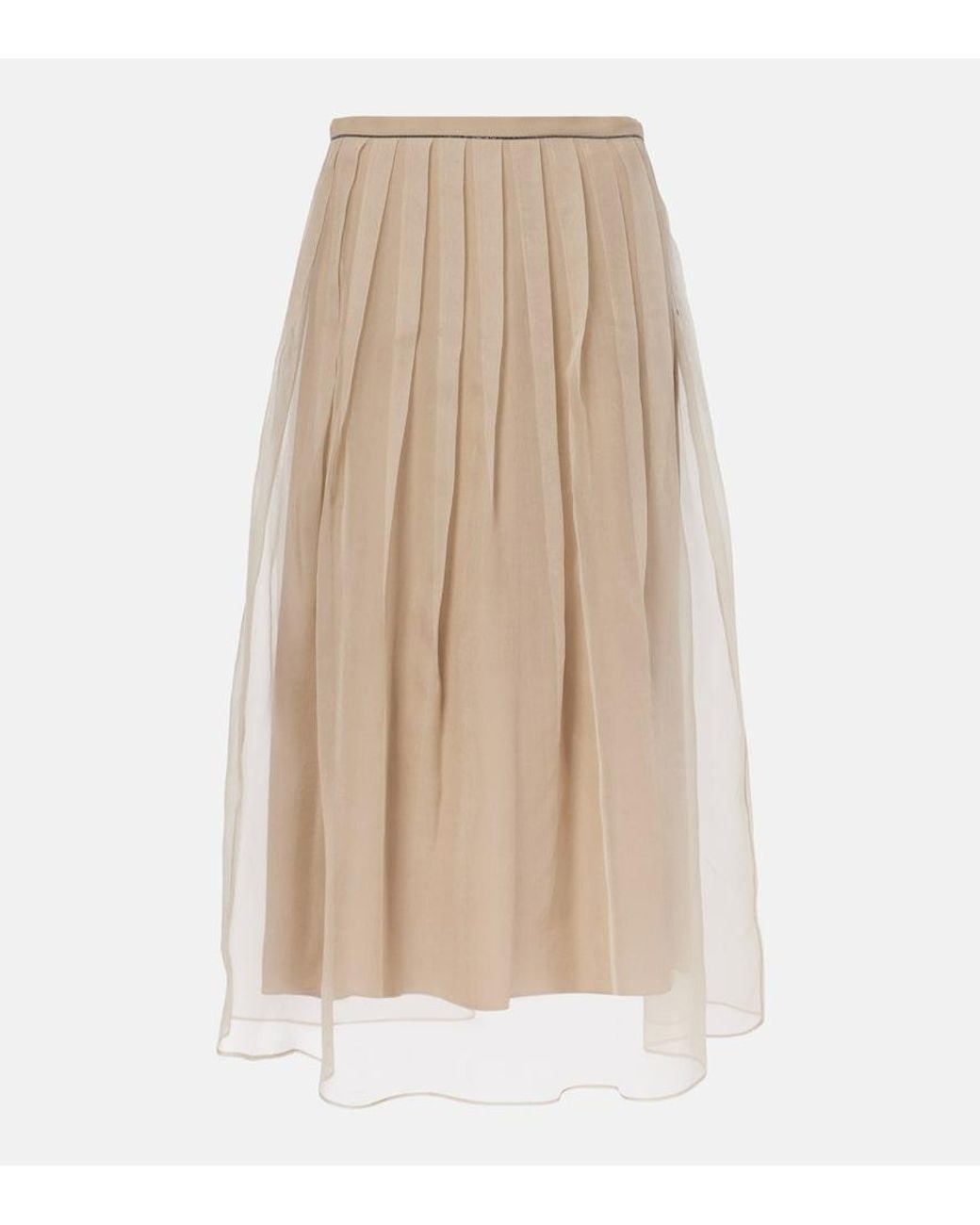 Brunello Cucinelli Natural Tulle Skirt