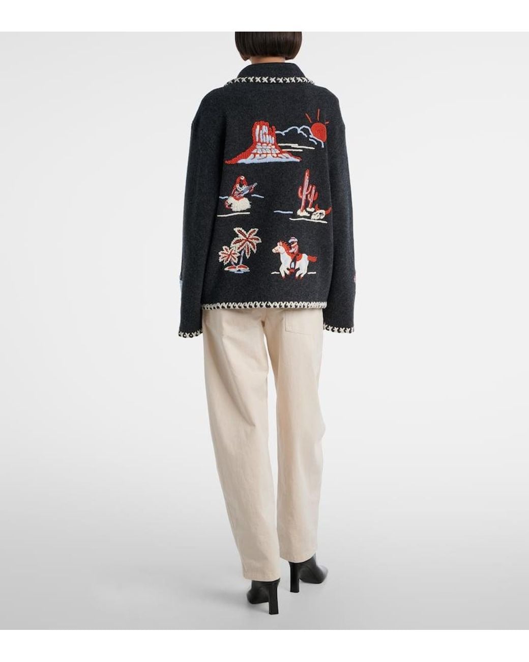 Alanui Black Jacke Remember Me Aus Schurwolle