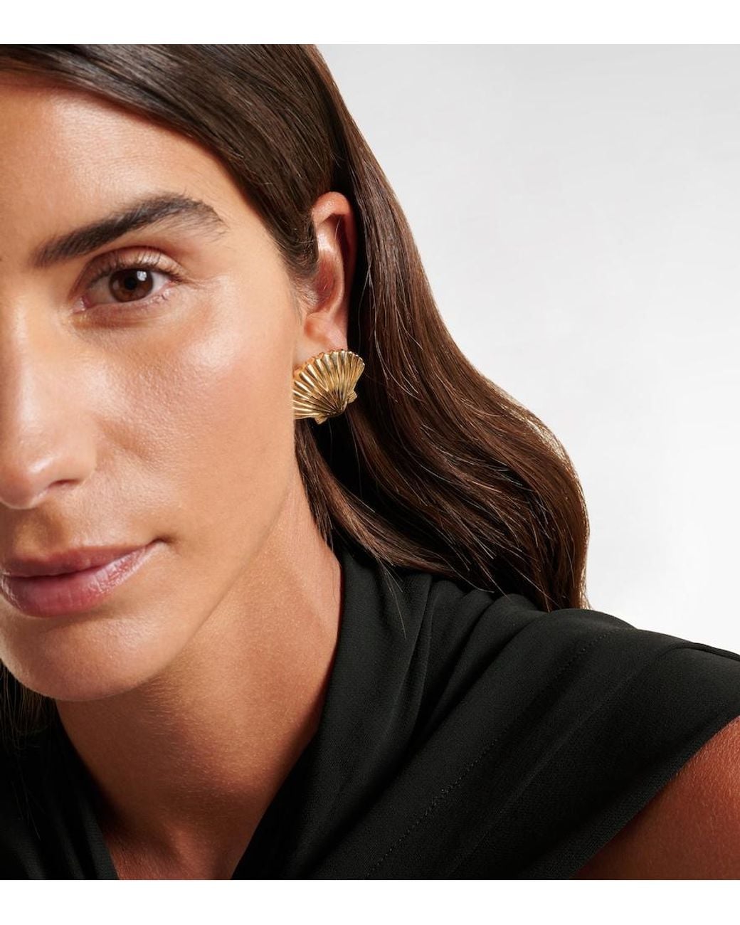 Mateo White Venus Large 14Kt Earrings