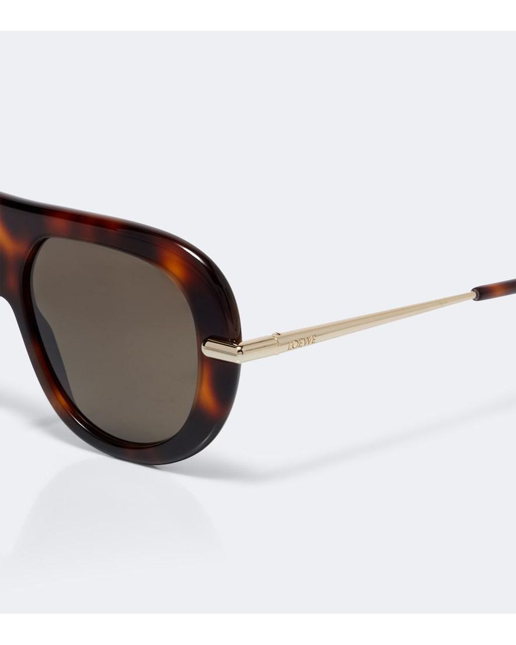 Loewe Brown Slim Flat-Top Sunglasses