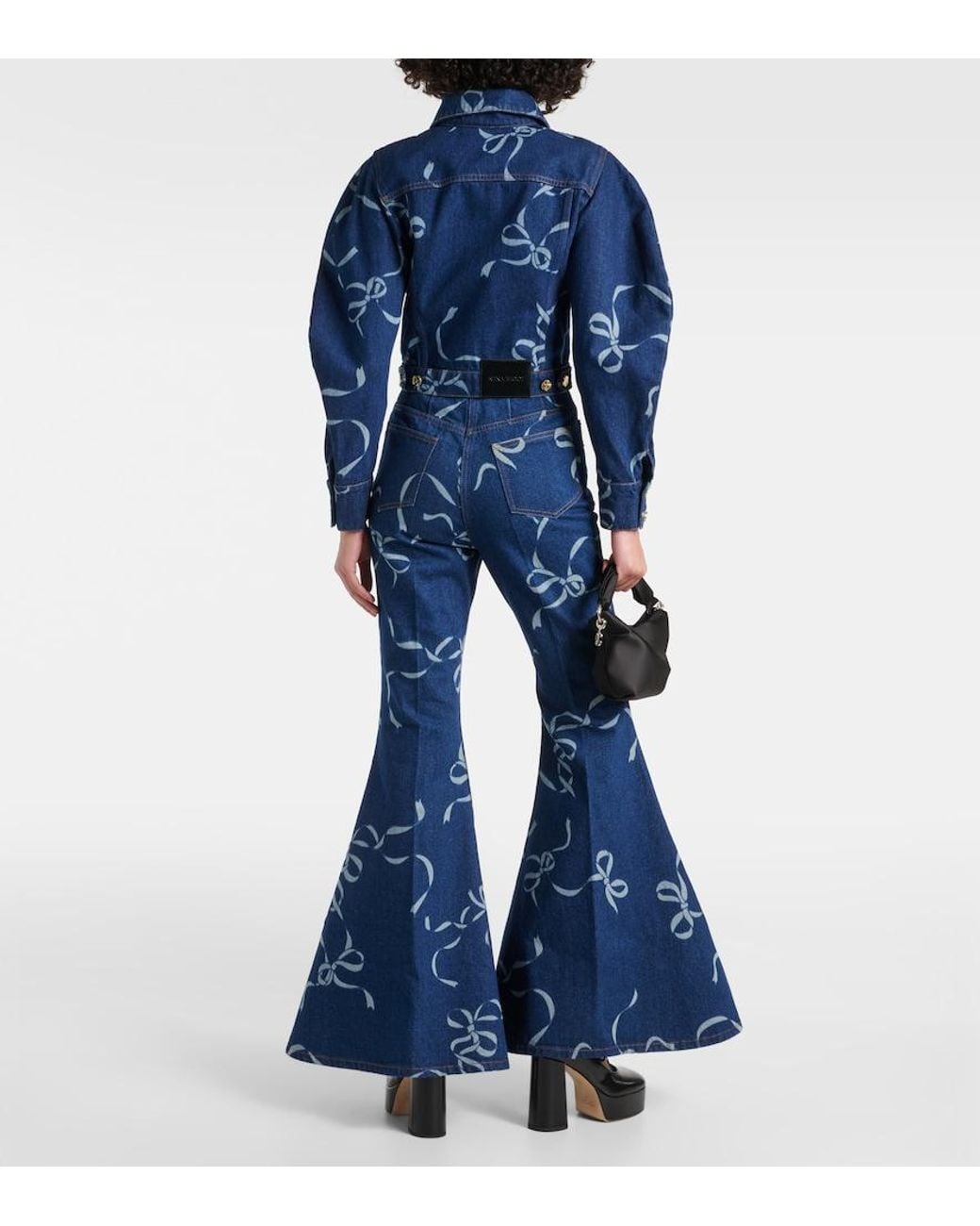 Nina Ricci Blue Printed Denim Jacket