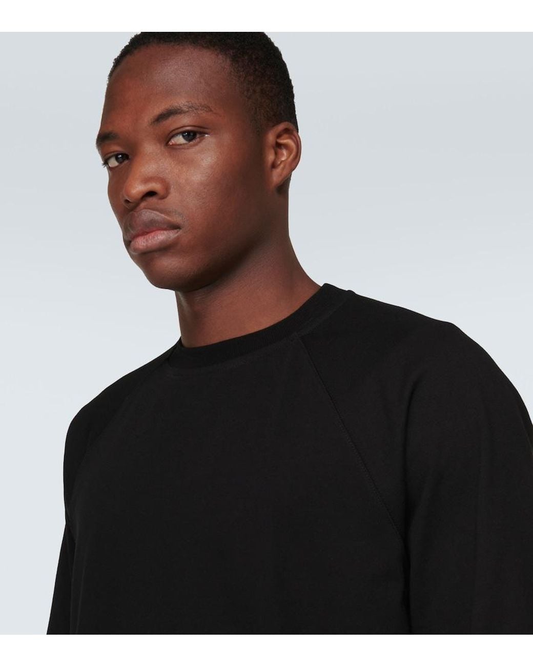 Rick Owens Black Baseball Cotton Jersey Sweatshirt for men