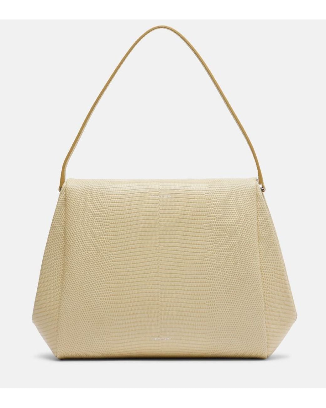 Calvin Klein Natural Tina Small Snake-Effect Leather Shoulder Bag