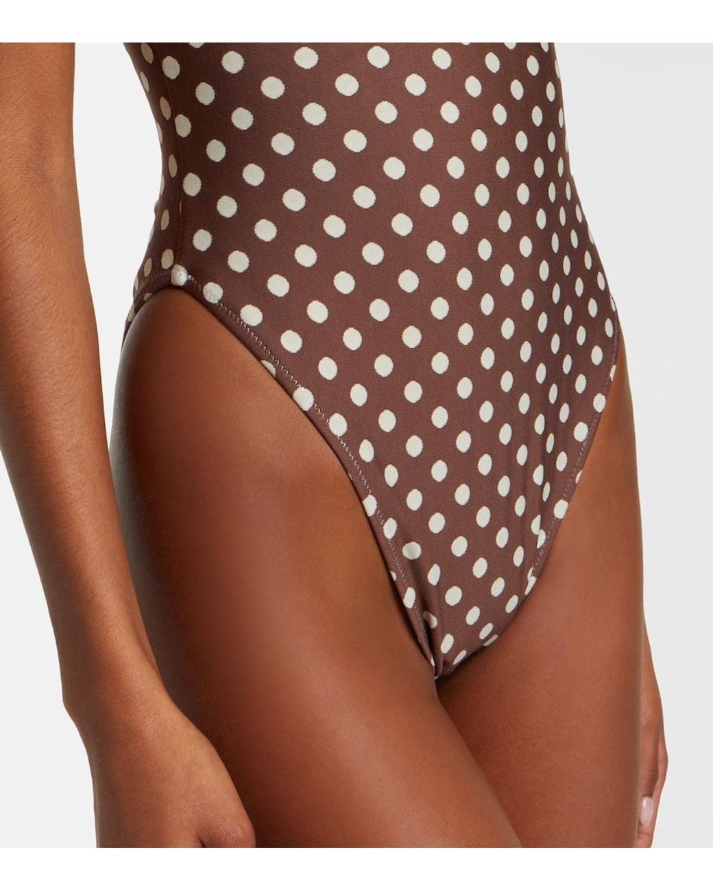 Montce White Bella Polka-Dot Swimsuit