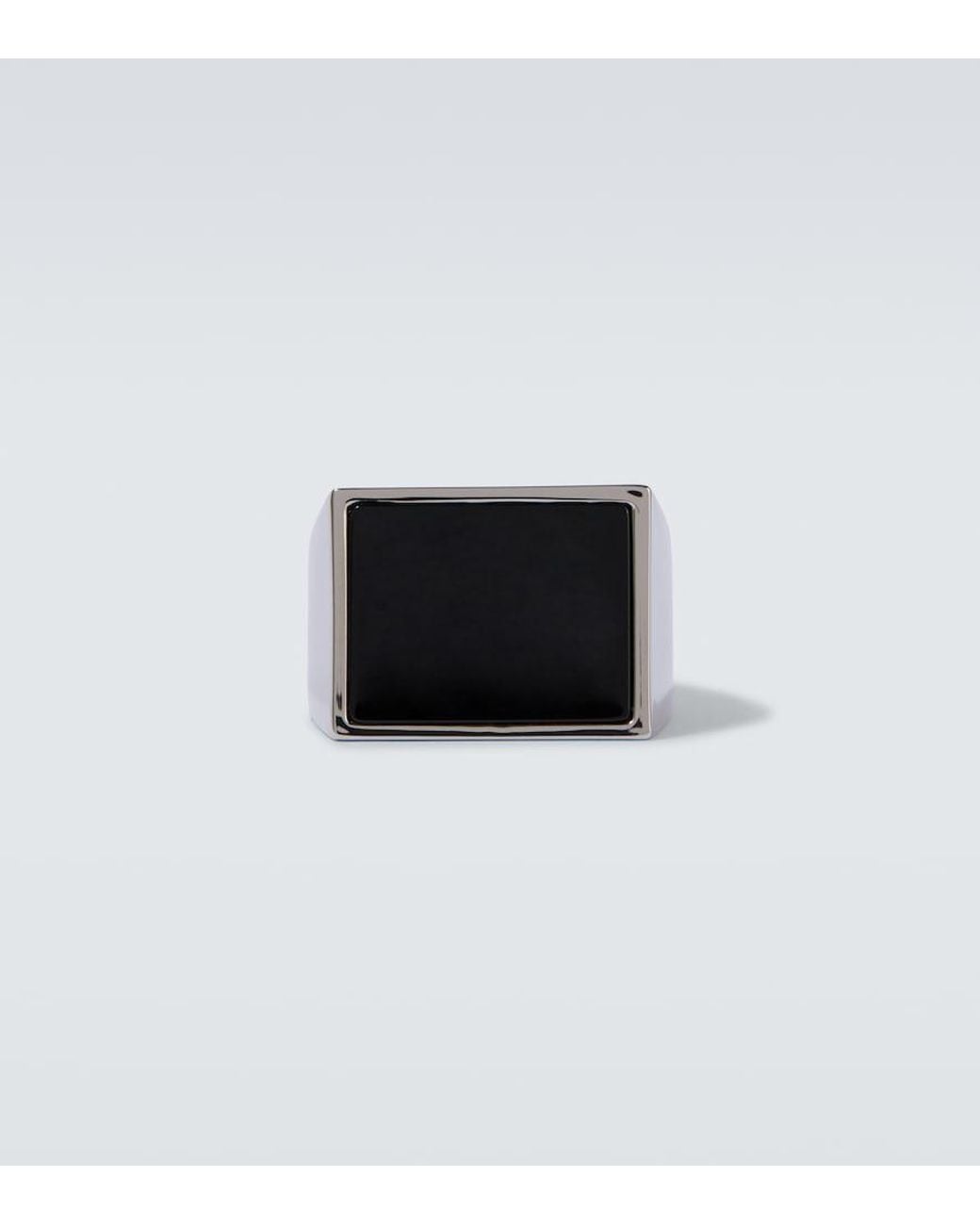 Dries Van Noten Black Embellished Ring for men
