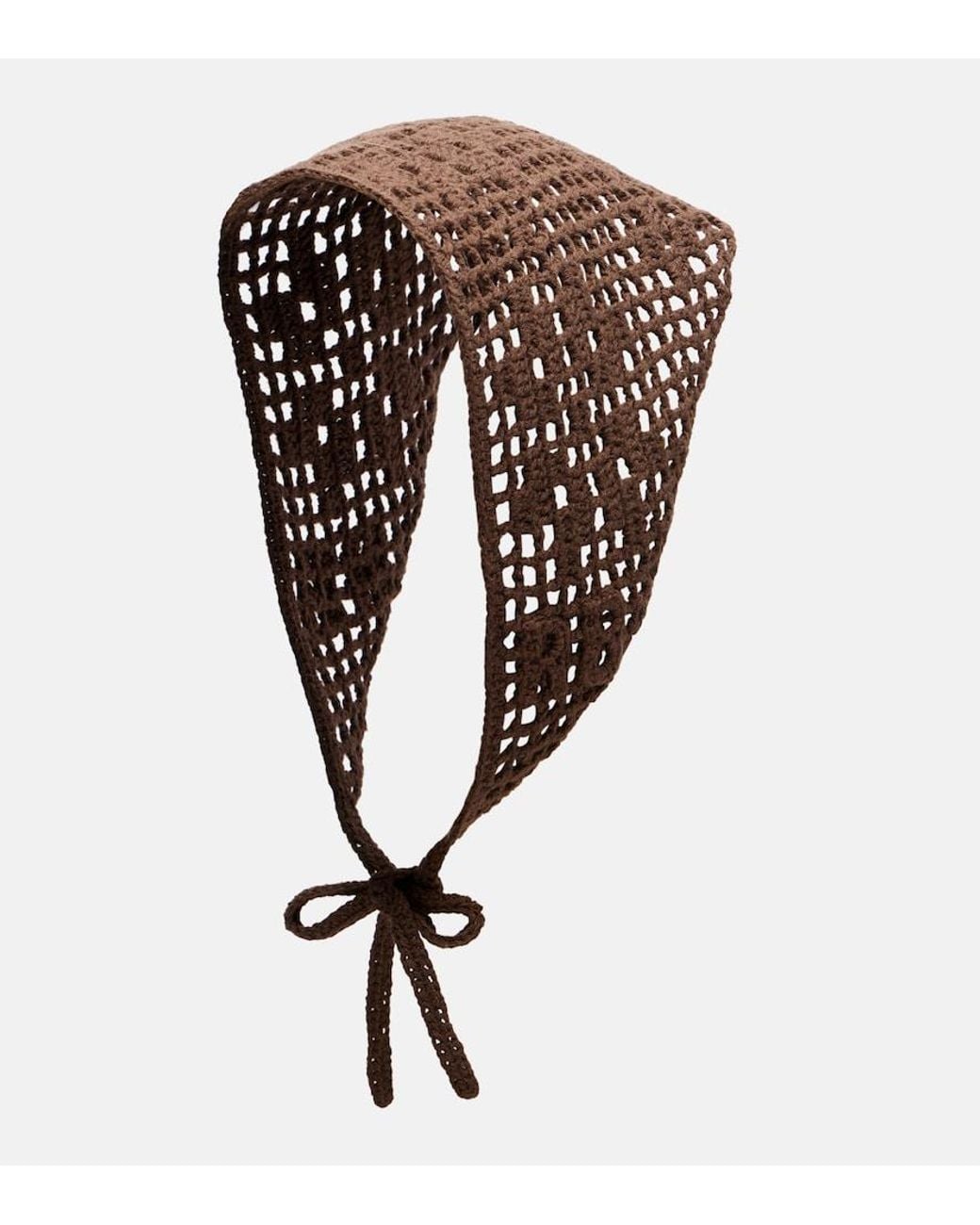 Ruslan Baginskiy Black Crochet Cotton Scarf