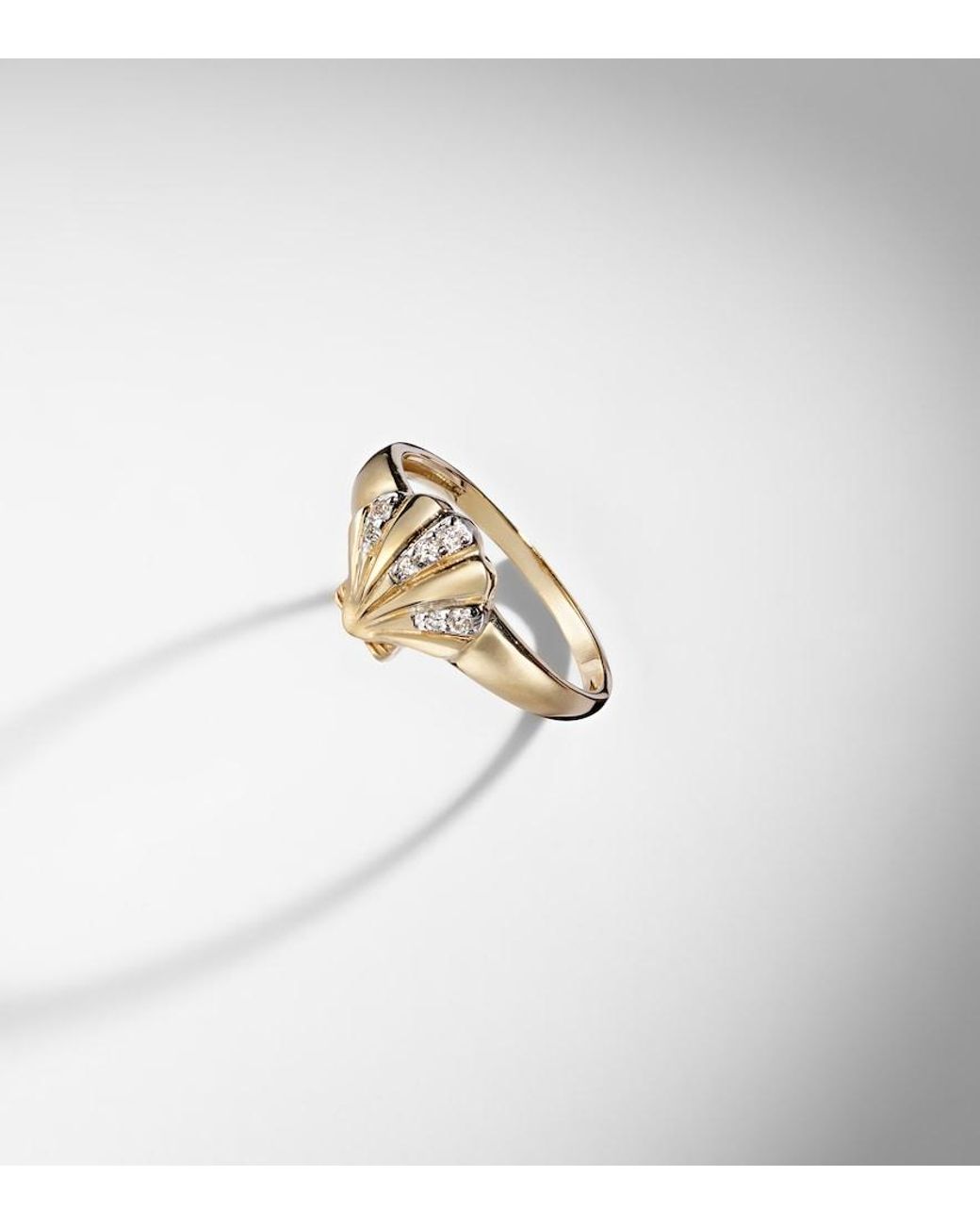 Mateo White Venus 14Kt Ring With Diamonds