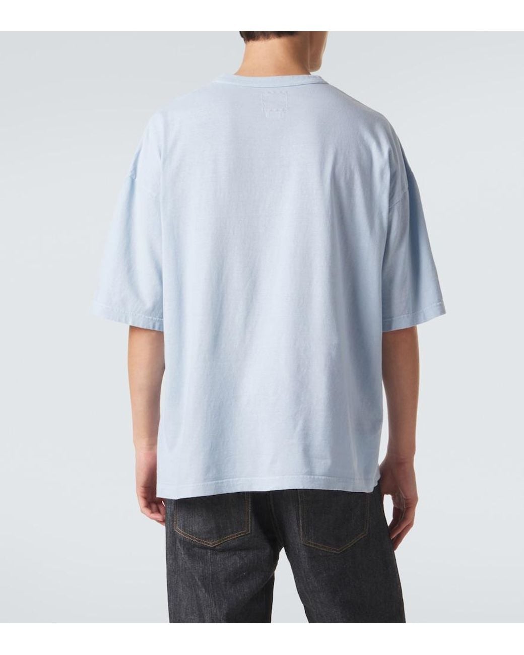 Visvim Blue Mondo Oversized Cotton Jersey T-Shirt for men