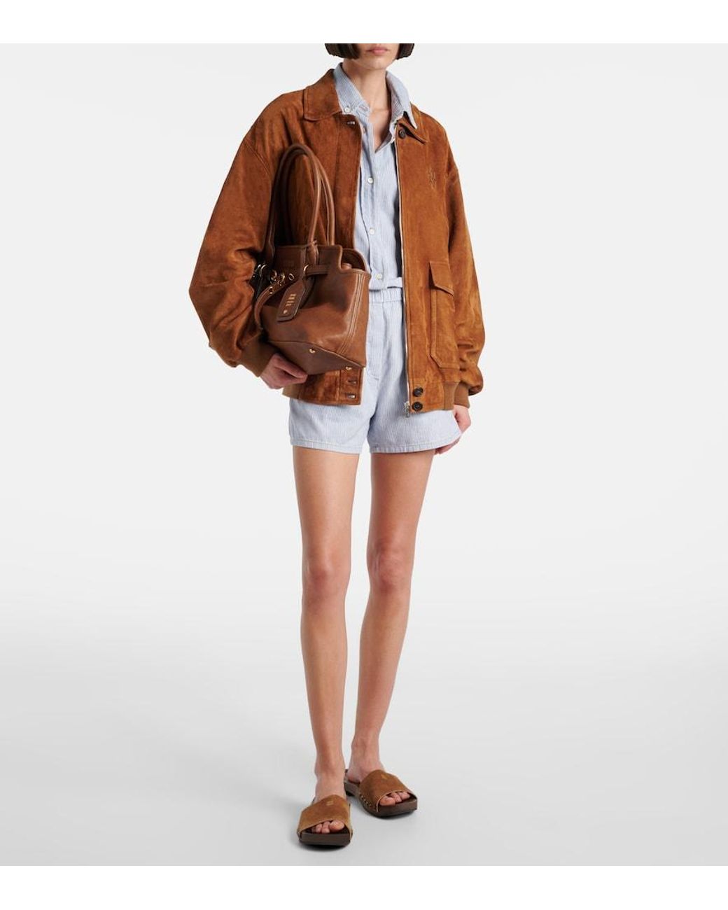 Miu Miu Brown Suede Clogs