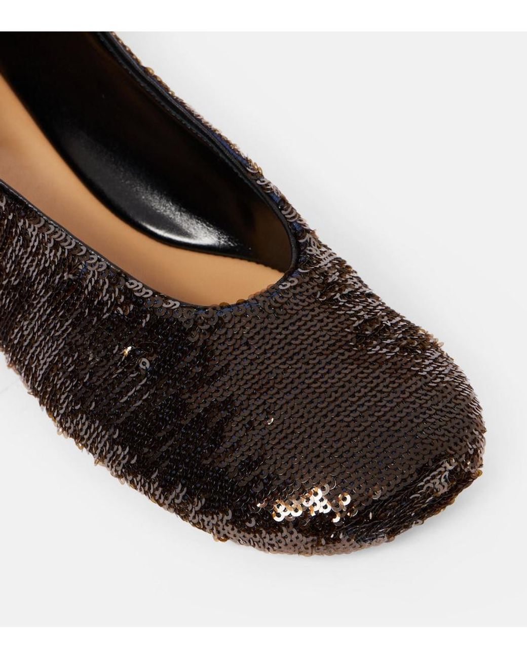 J.W. Anderson Black Sequined Ballet Flats