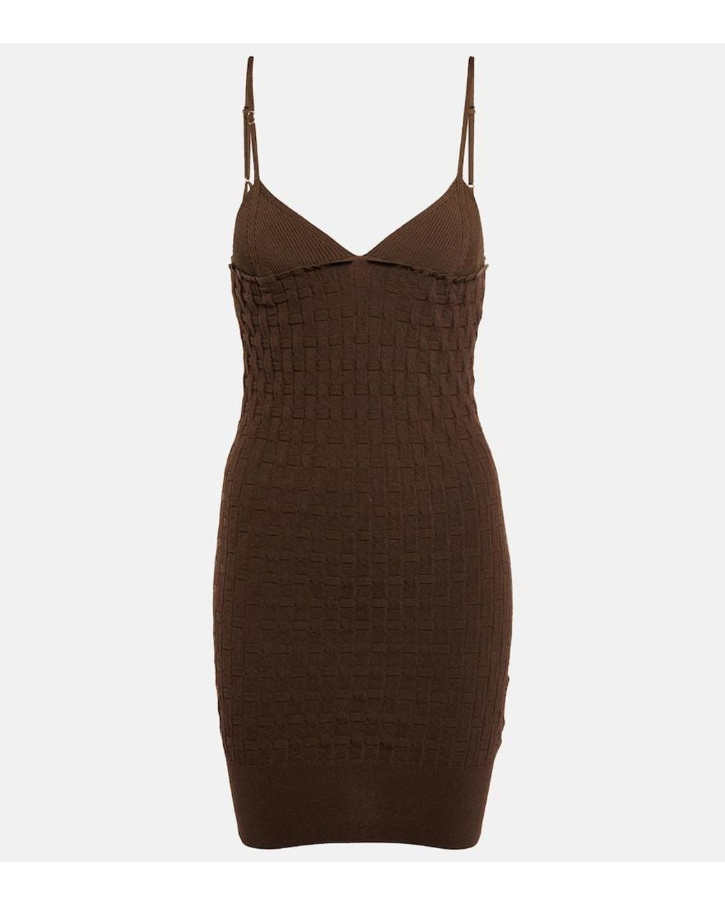 Jacquemus Brown Tecido Sleeveless Dress