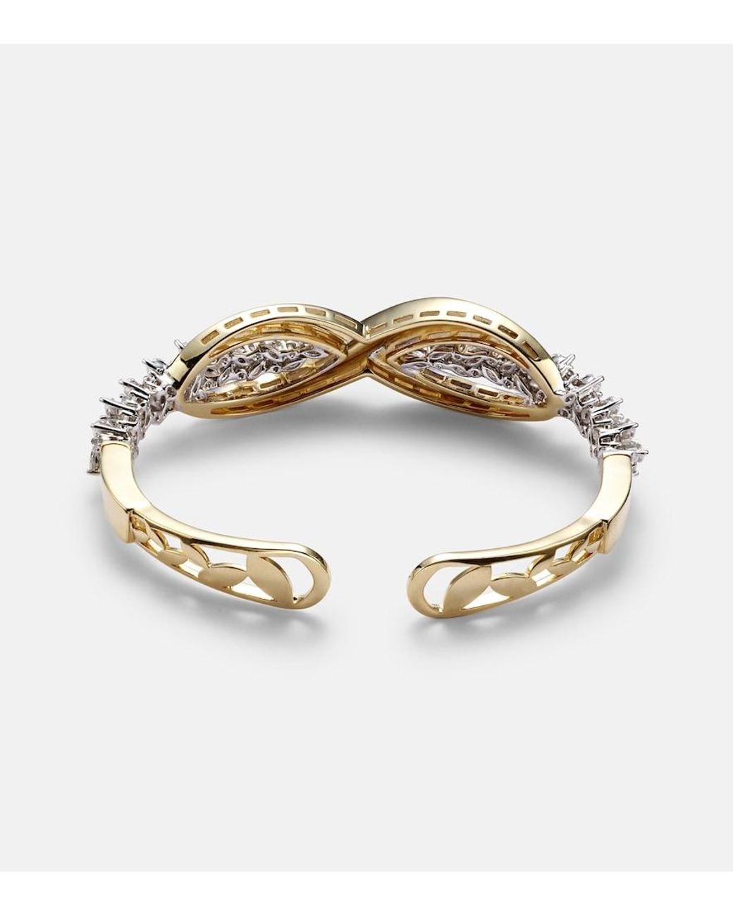YEPREM Metallic Golden Strada 18Kt And Bangle With Diamonds