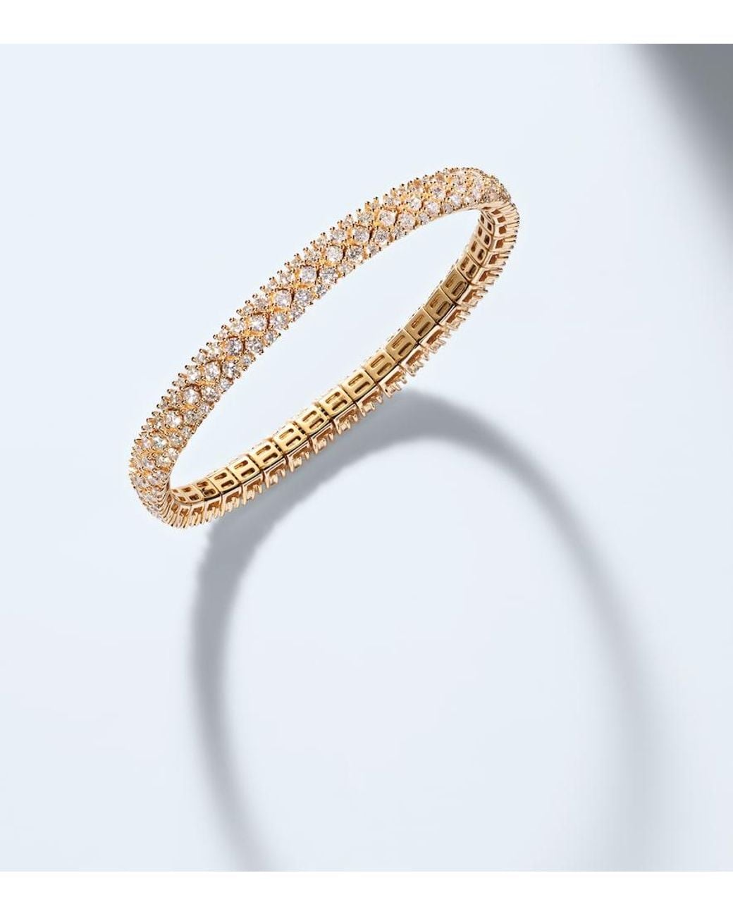 SHAY Metallic Stretch 18Kt Bracelet With Diamonds for men