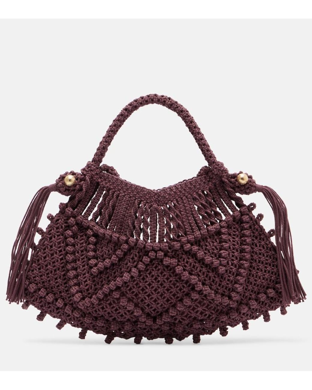 ALÉMAIS Purple Henkeltasche Macrame Small