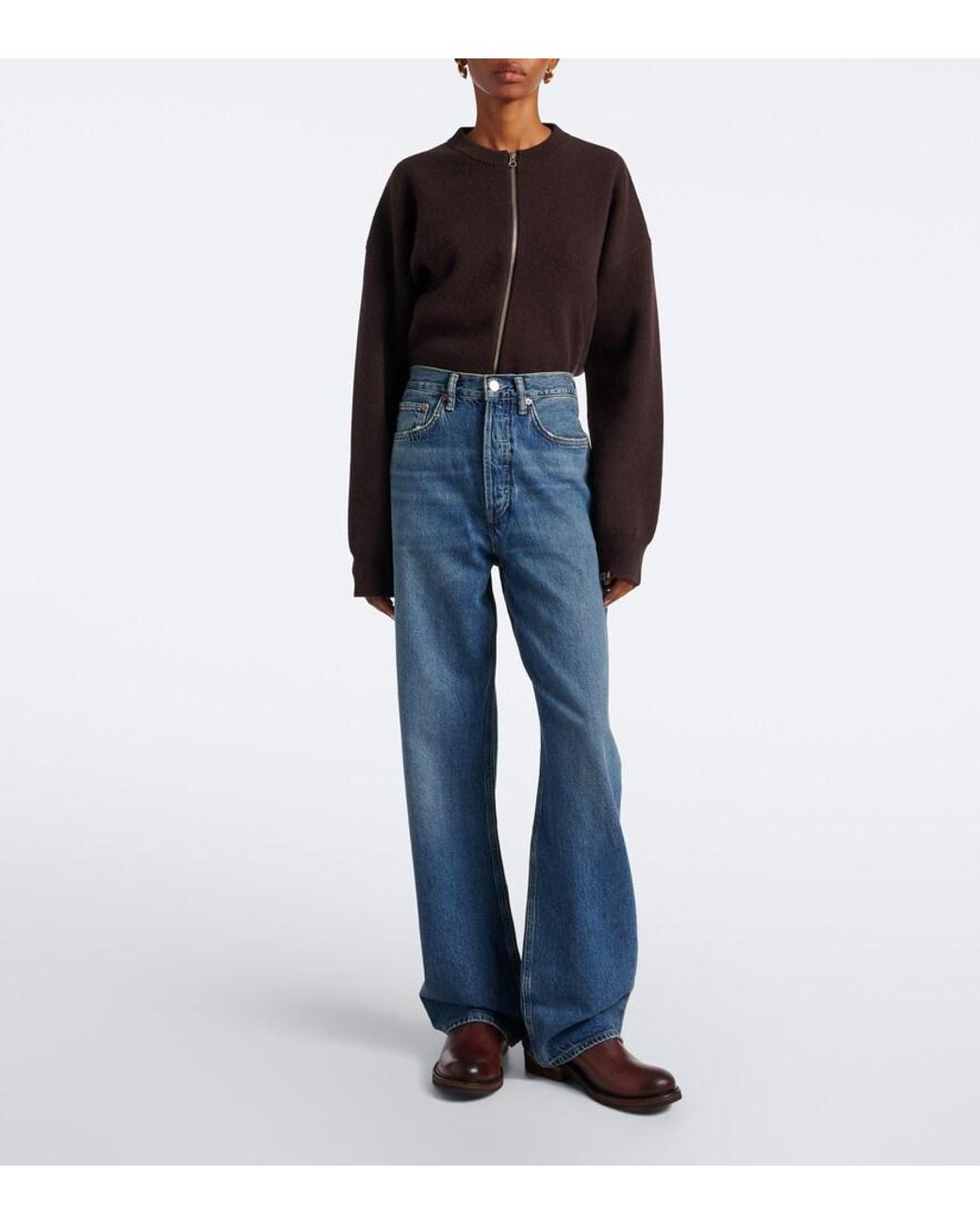 Agolde Blue Vintage Loose Straight Jeans