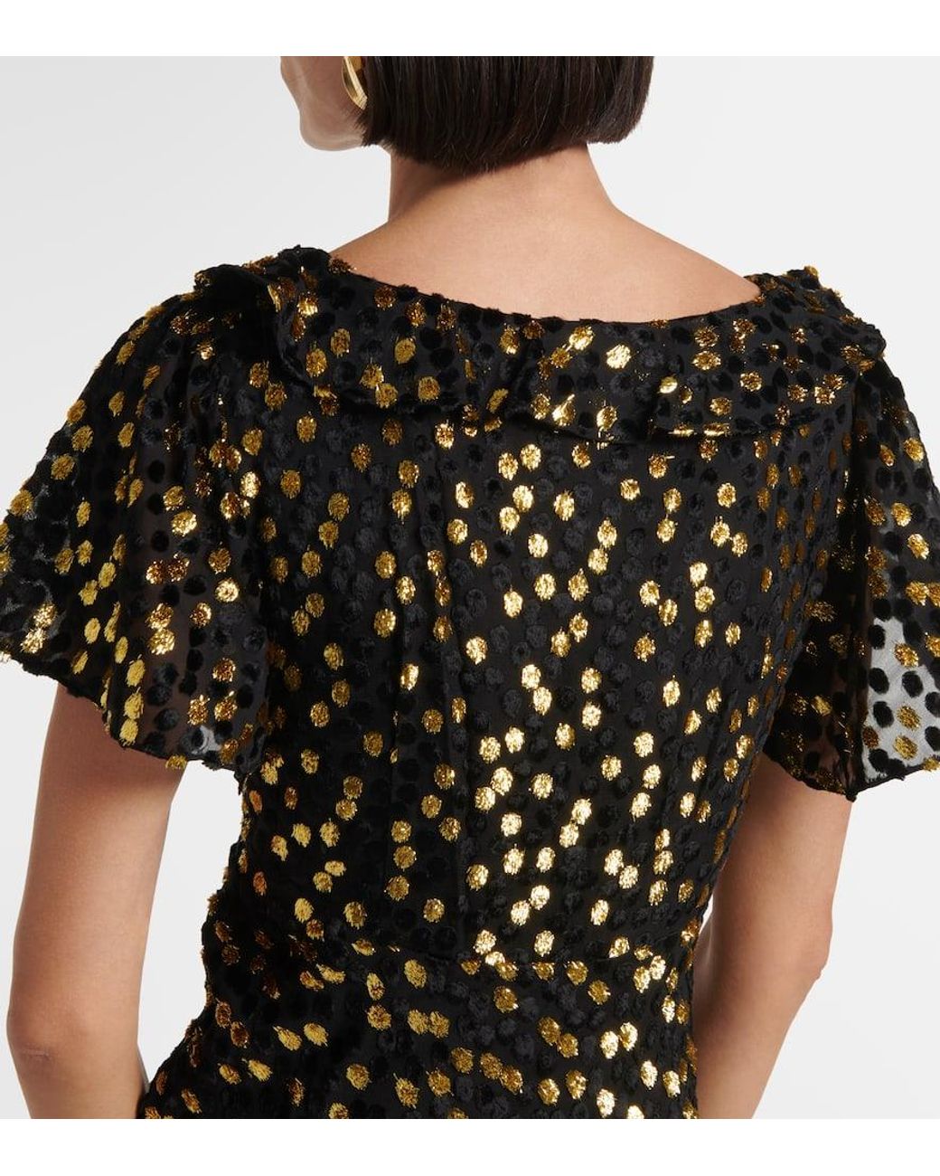 Rixo Green Amelle Embellished Tiered Maxi Dress