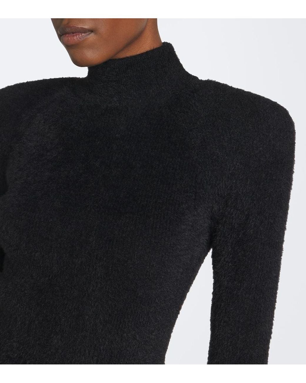 Balmain Black Knitted Turtleneck Sweater