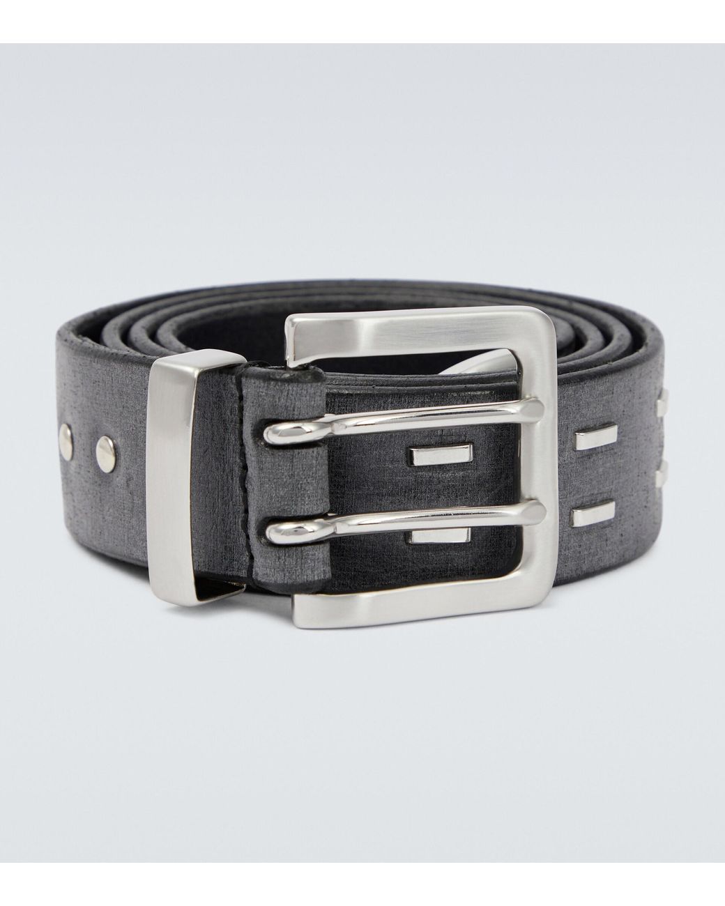 Our Legacy Staple Leather Belt in Metallic for Men | Lyst