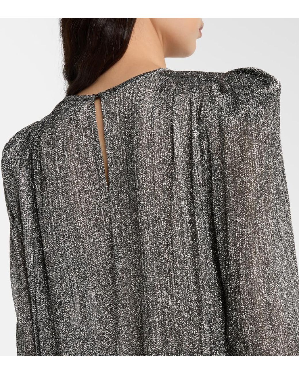 Isabel Marant Gray Eylia Pleated Top