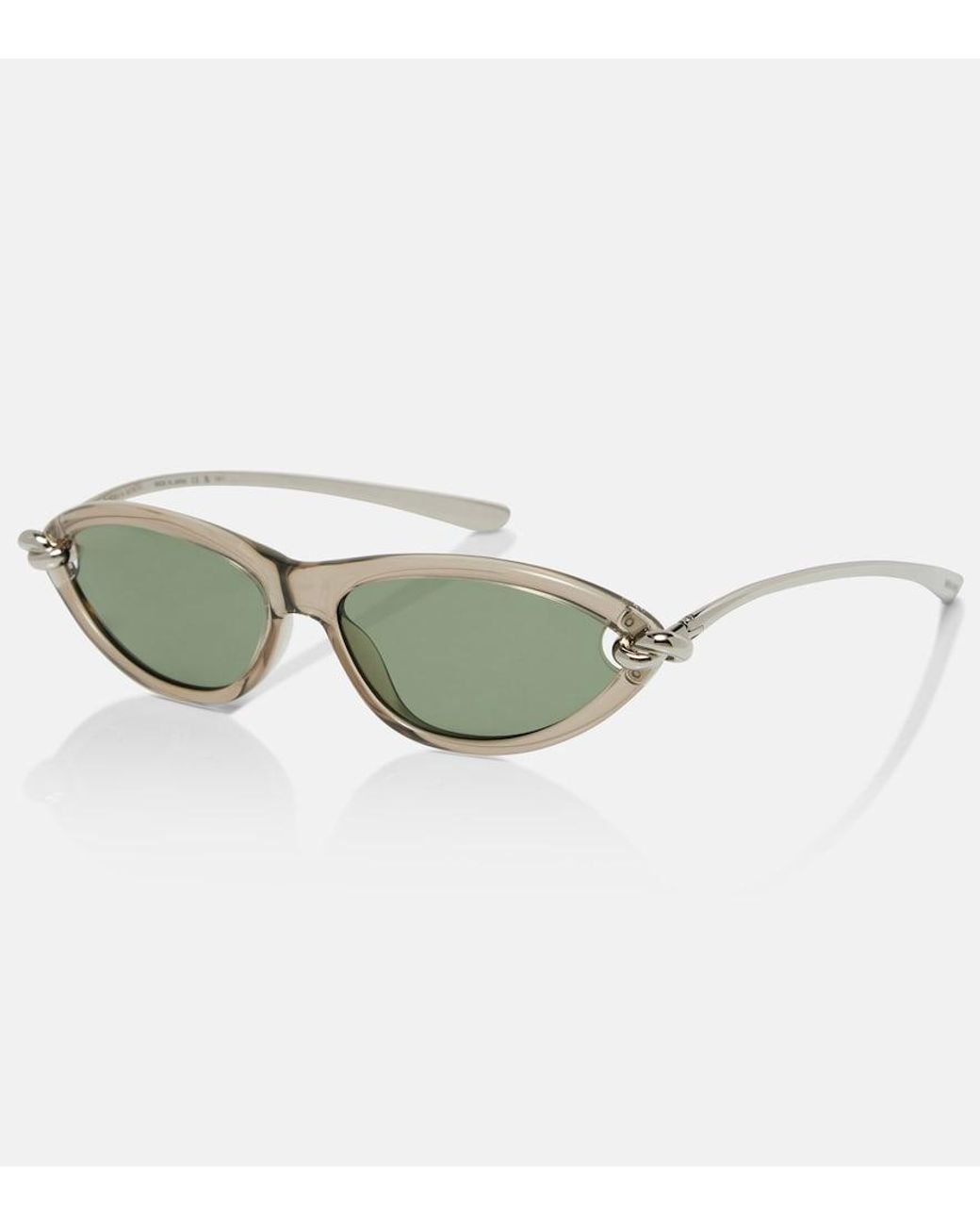 Bottega Veneta Green Knot Cat-Eye Sunglasses