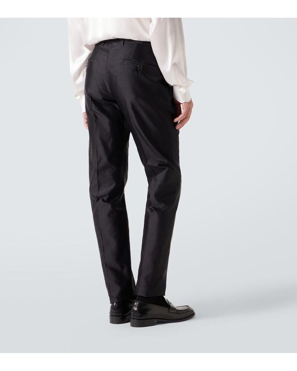 Dolce & Gabbana Black Silk Twill Suit for men