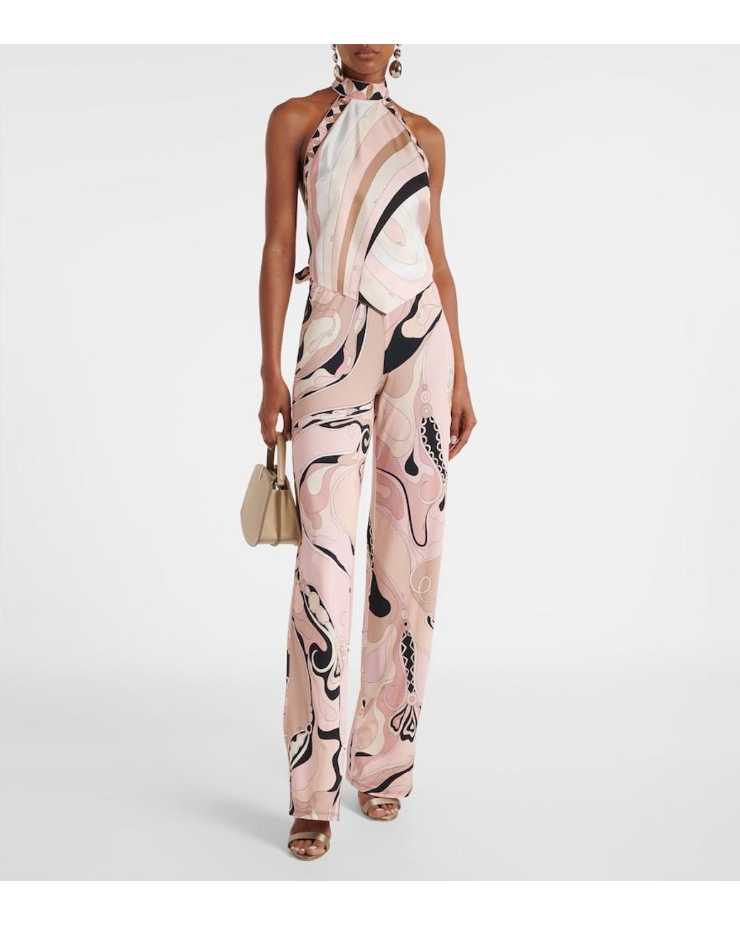 Manolo Blahnik Natural Chaos Satin Sandals