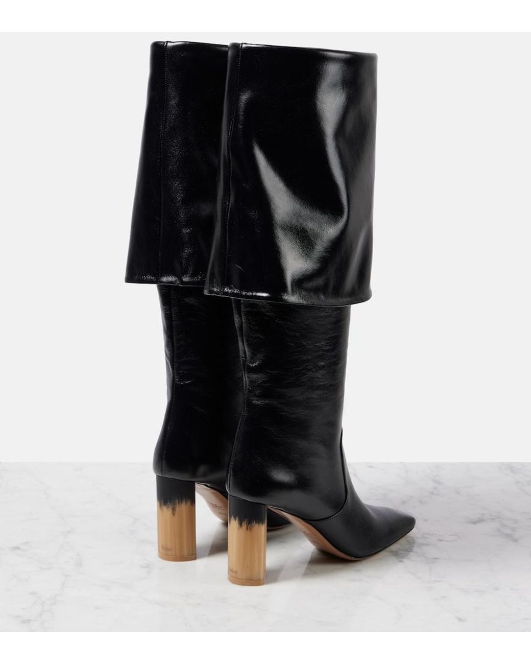 Chloé Black Stiefel Georgia 90 Aus Leder