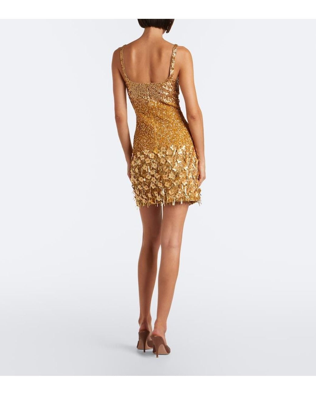 La Fuori Metallic Maris Sequined Minidress