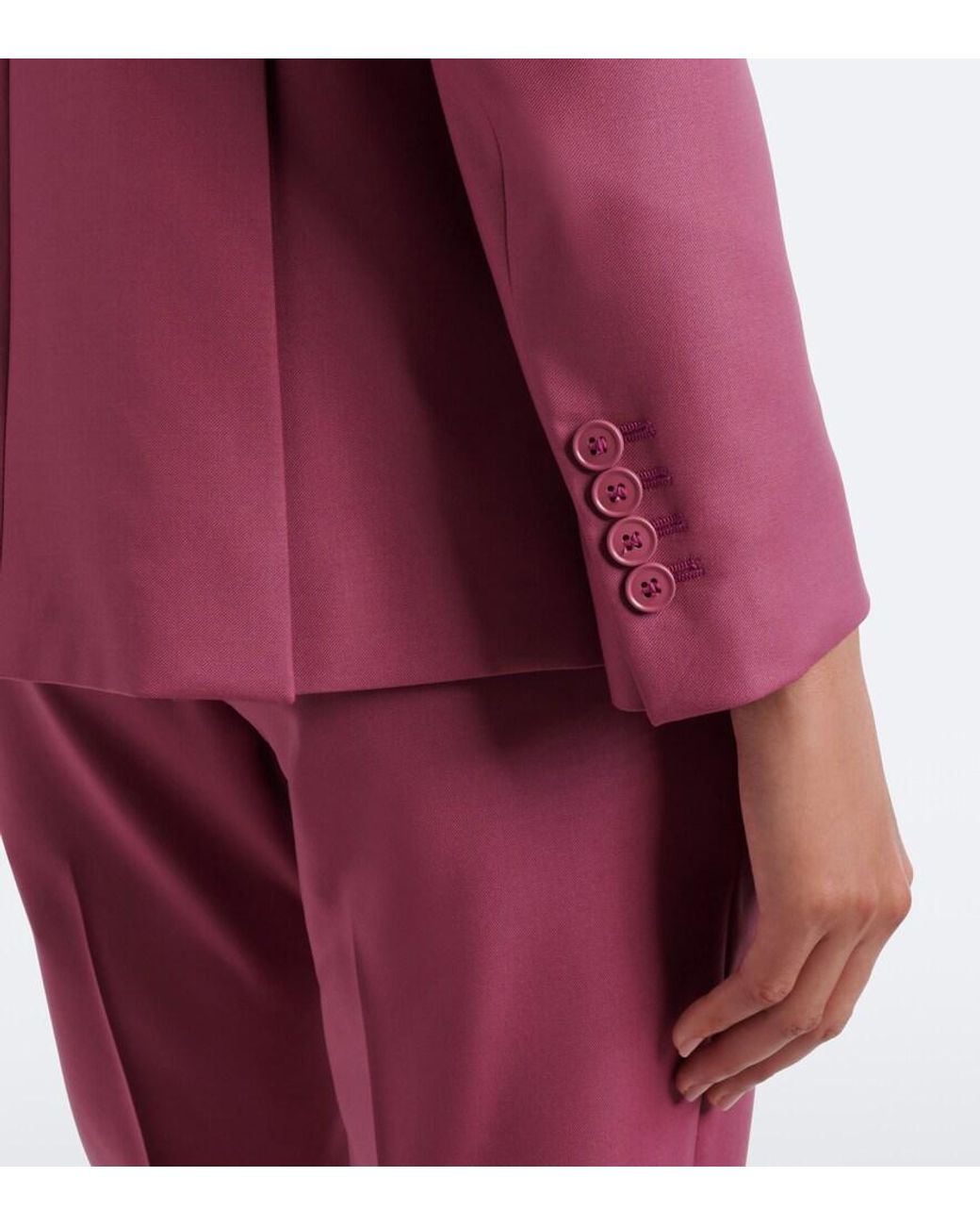 McQueen Purple Wool Gabardine Blazer