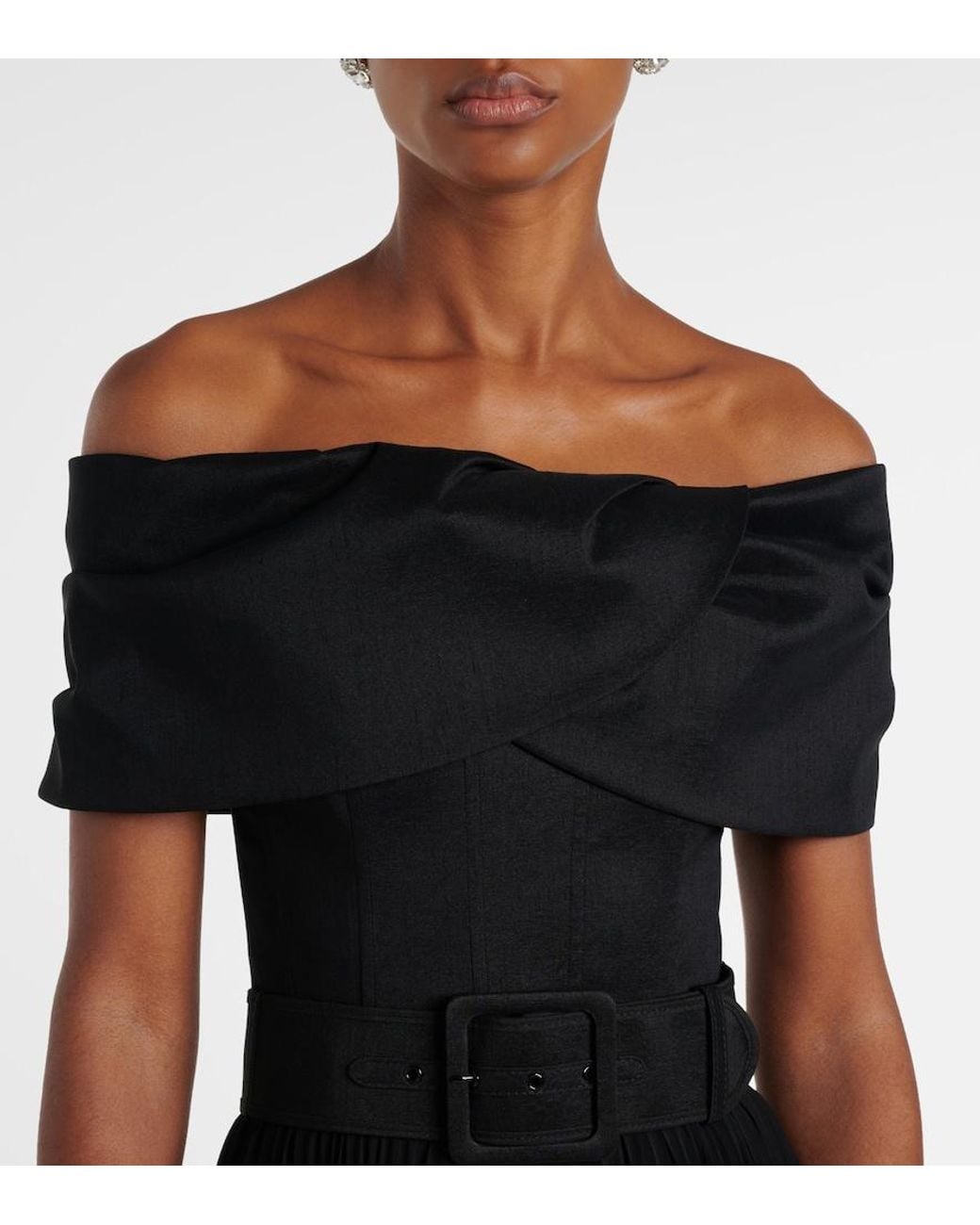 Rebecca Vallance Black Emelie Midi Dress
