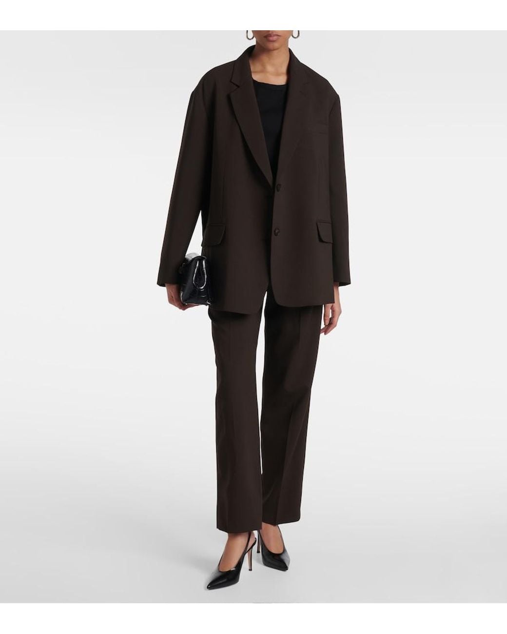 Frankie Shop Brown Bea Oversized Blazer