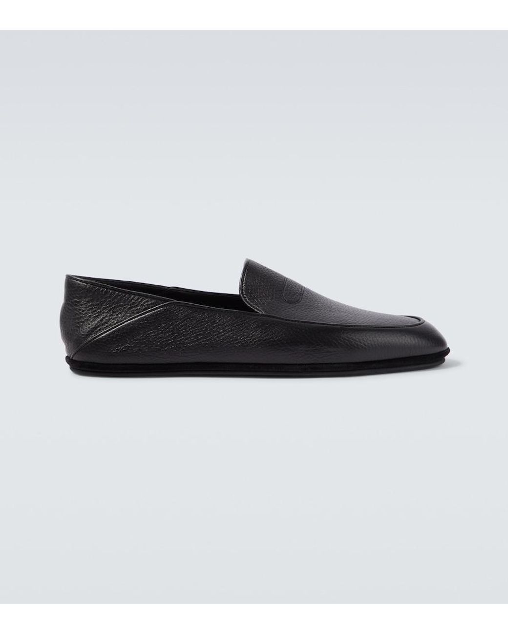 John Lobb Black Kingston Ii Leather Loafers for men