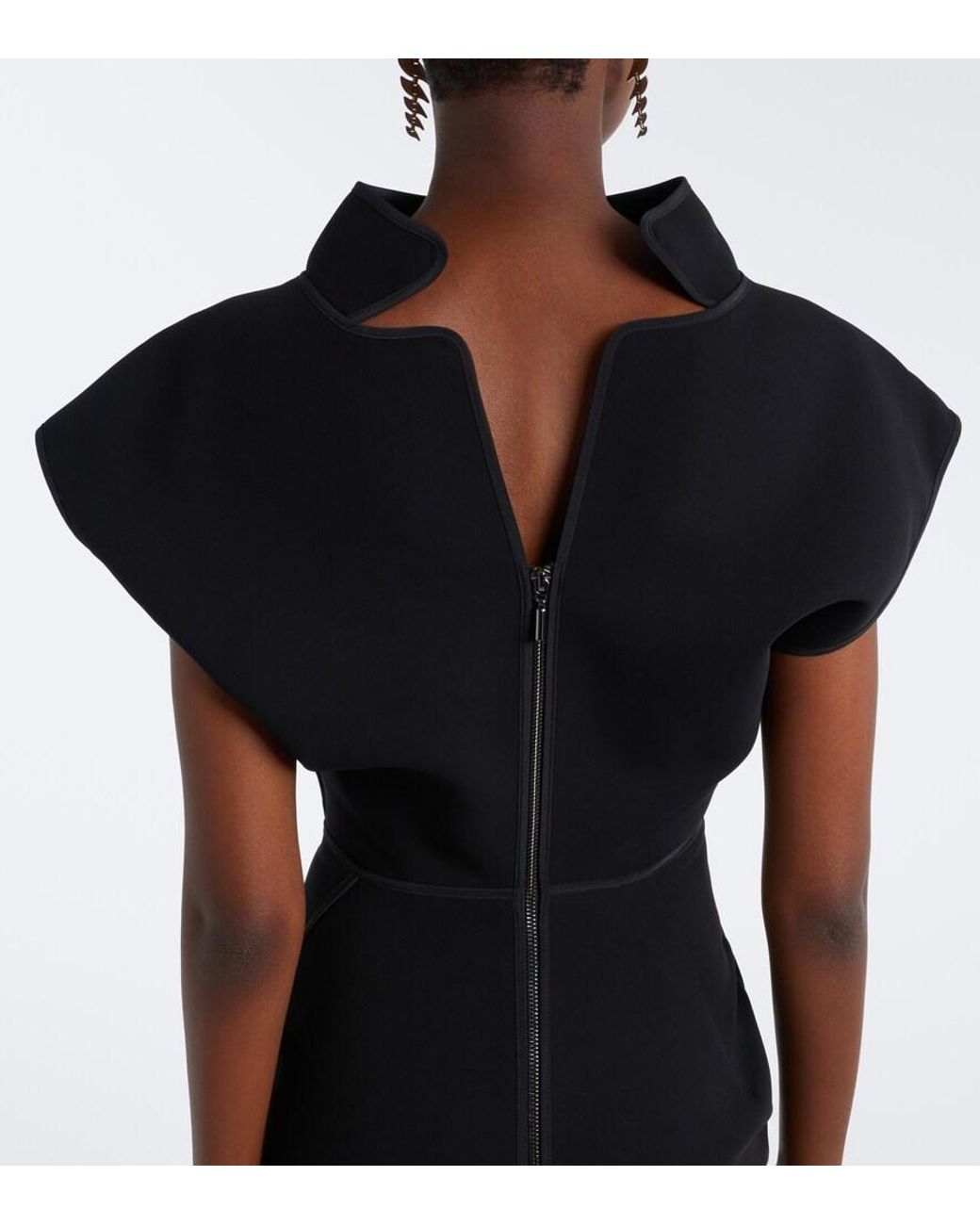 Maticevski Black Pageant Midi Dress