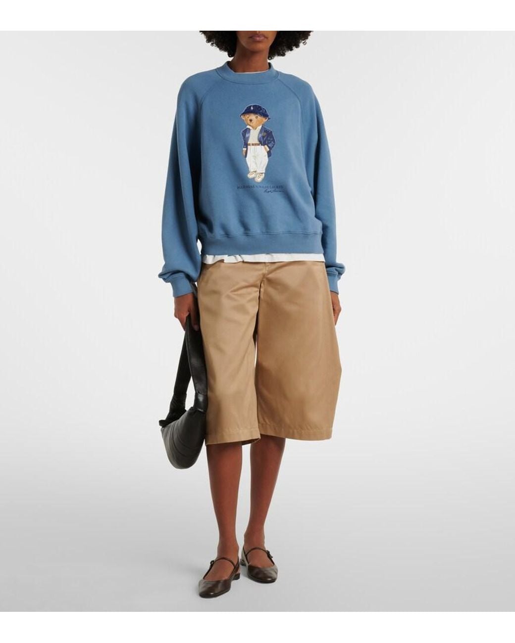 Polo Ralph Lauren Blue Polo Bear Cotton-Blend Sweatshirt