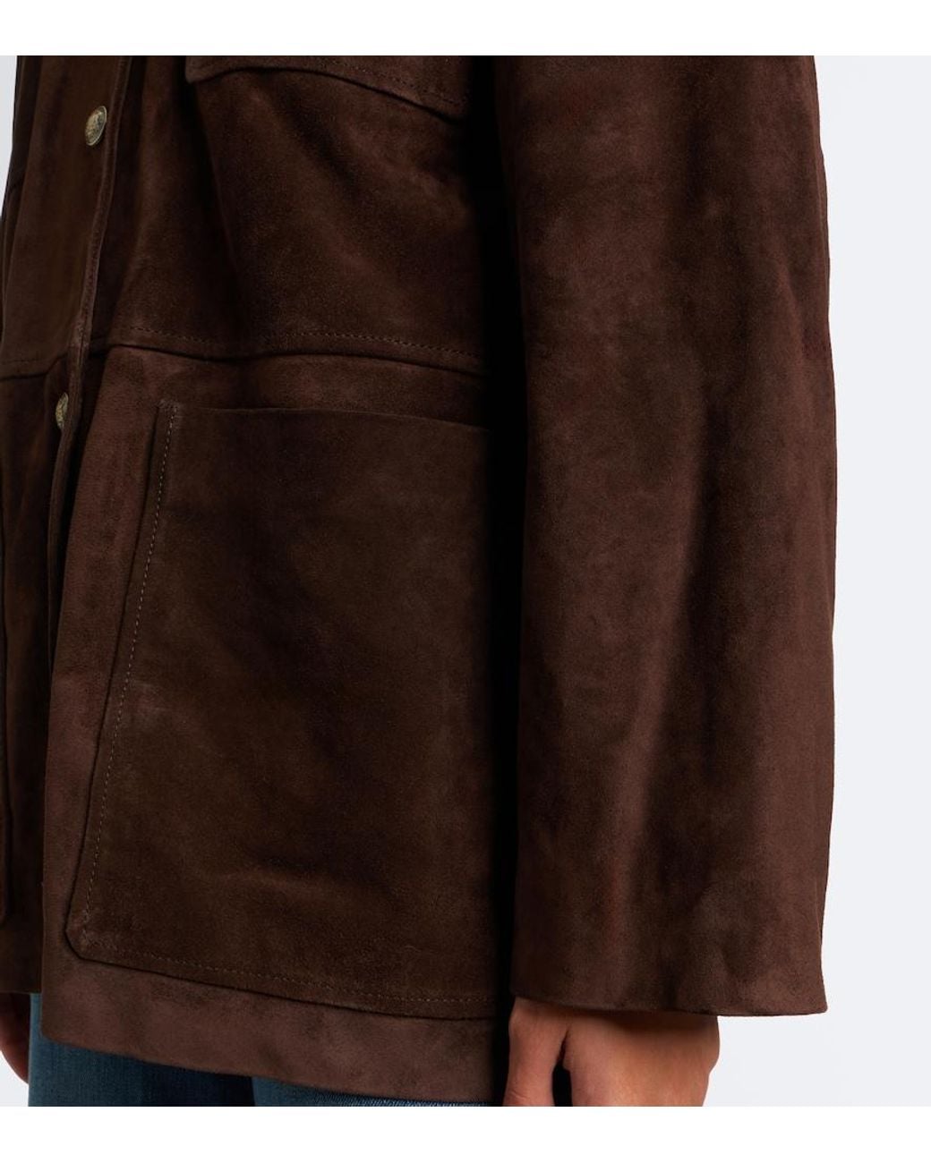 Nili Lotan Brown Mirra Suede Jacket