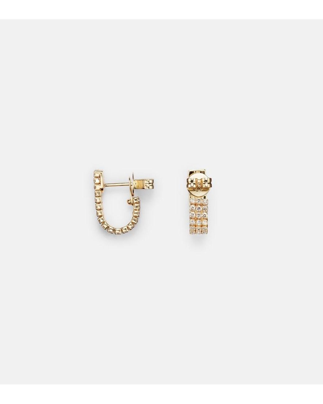 SHAY White 18Kt Hoop Earrings With Diamonds