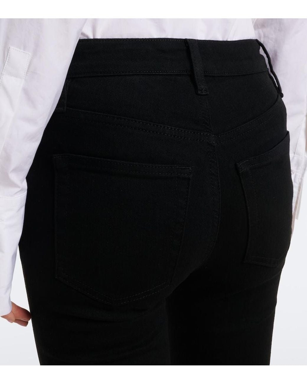 FRAME Black Reboot High-Rise Bootcut Jeans