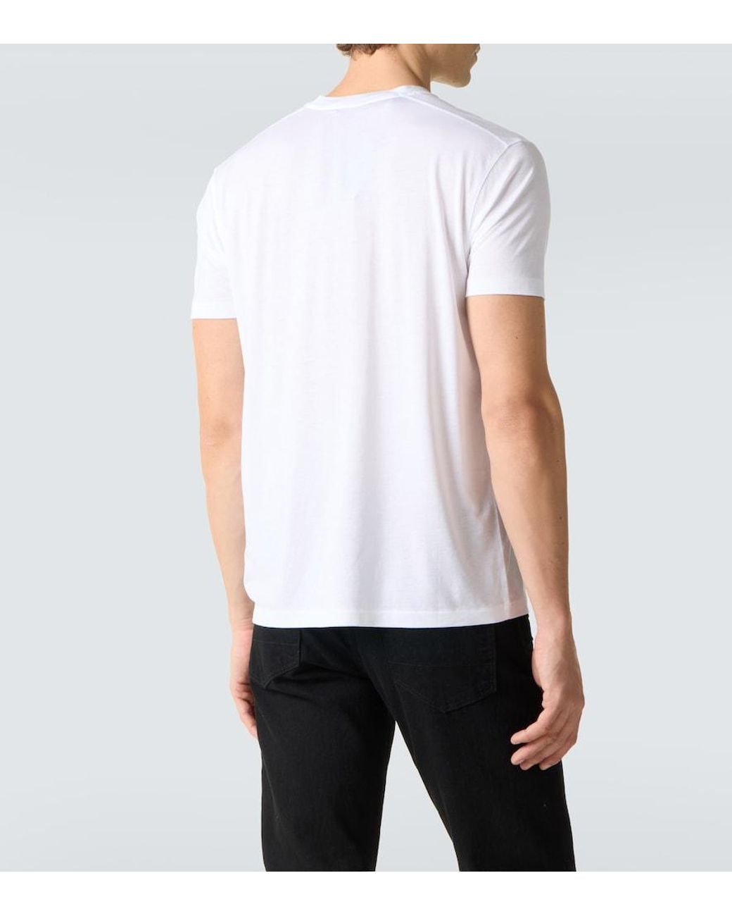 Tom Ford White Jersey T-Shirt for men