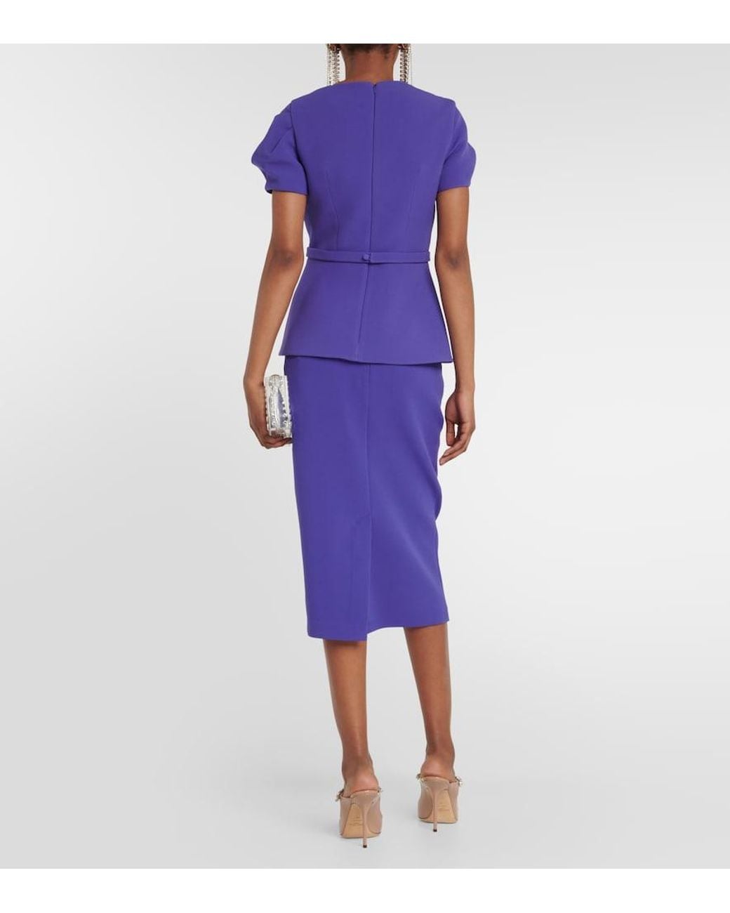 Safiyaa Blue Cassiopeia Crepe Top