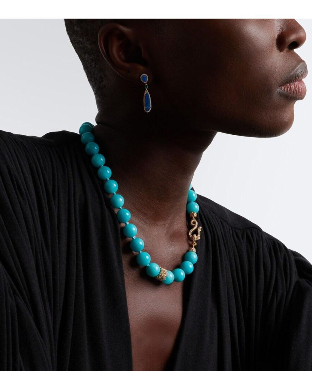 Suzanne Kalan Blue 18Kt Necklace With Amazonites And Diamonds