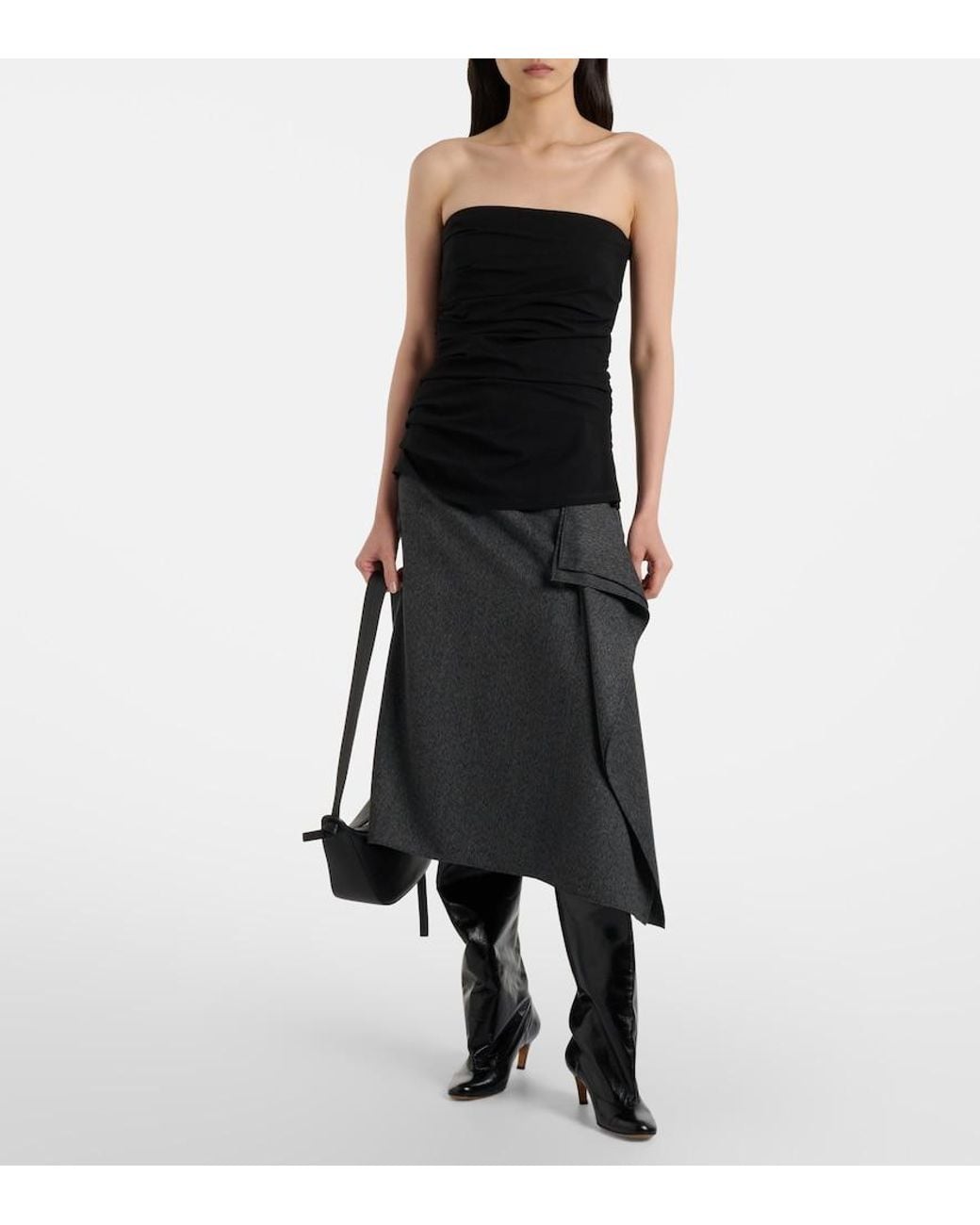 Proenza Schouler Black Uma 60 Leather Over-The-Knee Boots