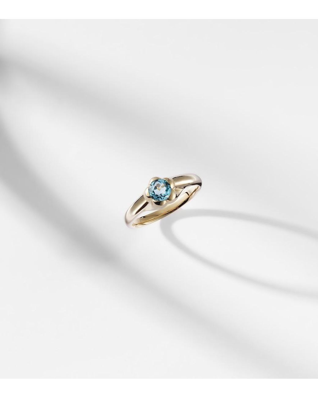 STONE AND STRAND White Morrison 14Kt Ring With Topaz