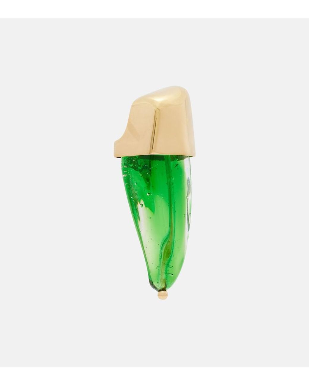 Bottega Veneta Green Prisma Glass Earrings