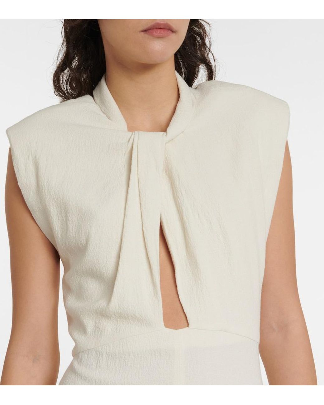 Isabel Marant White Rabea Crepe Midi Dress