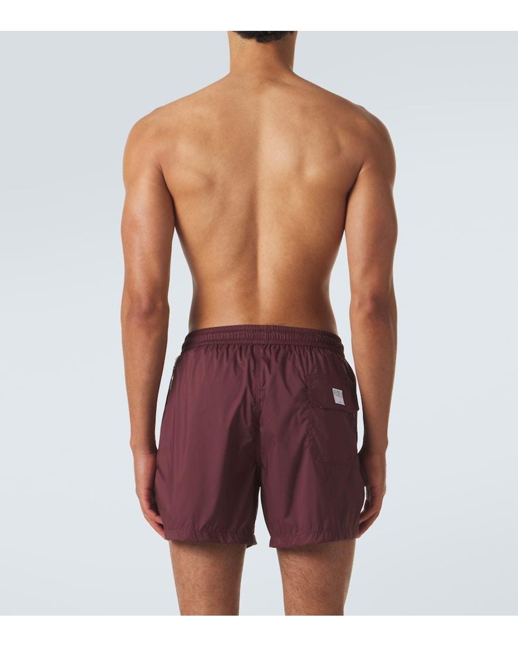Fedeli Red Madeira Swim Trunks for men