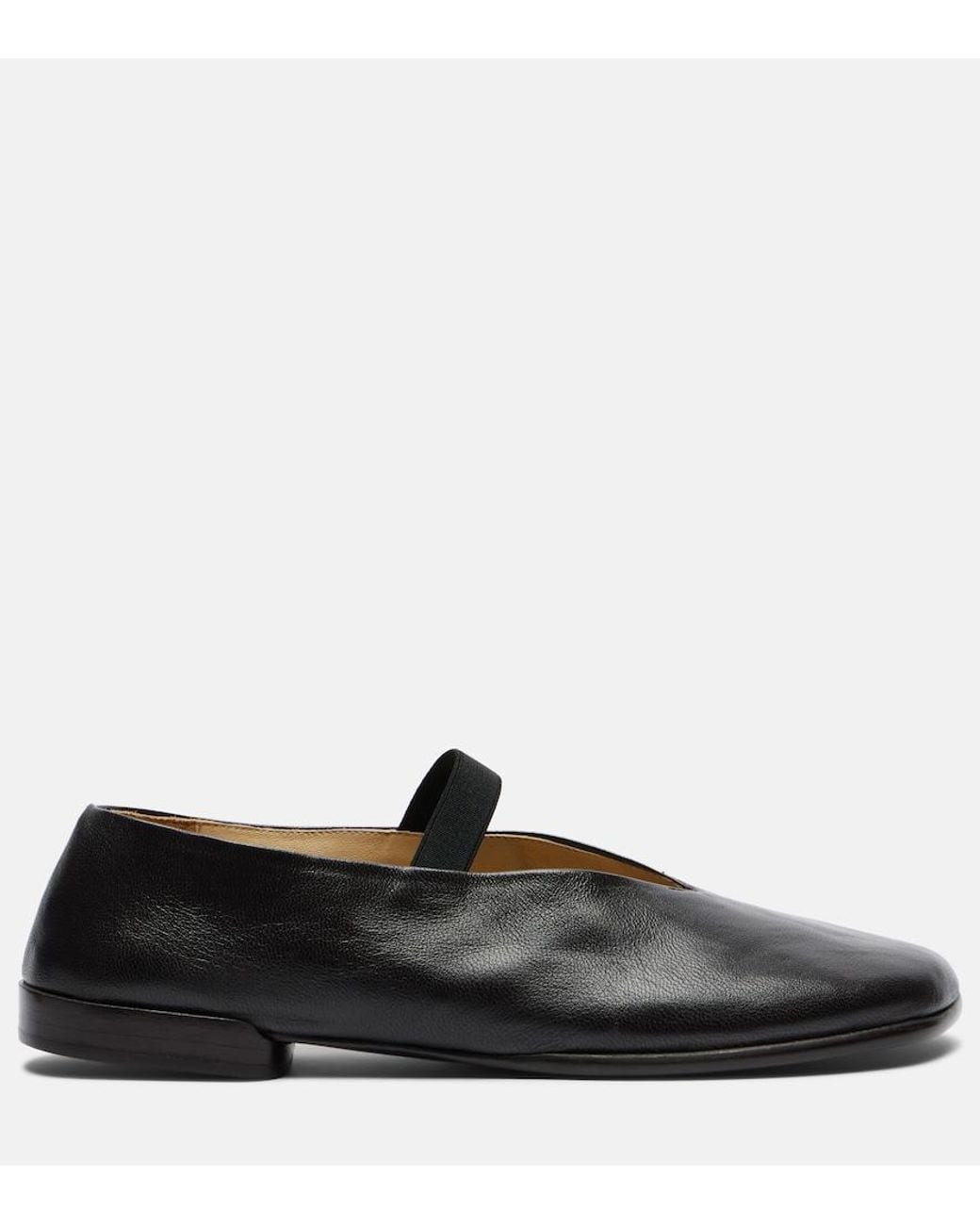 Lemaire Black Glove Leather Ballet Flats