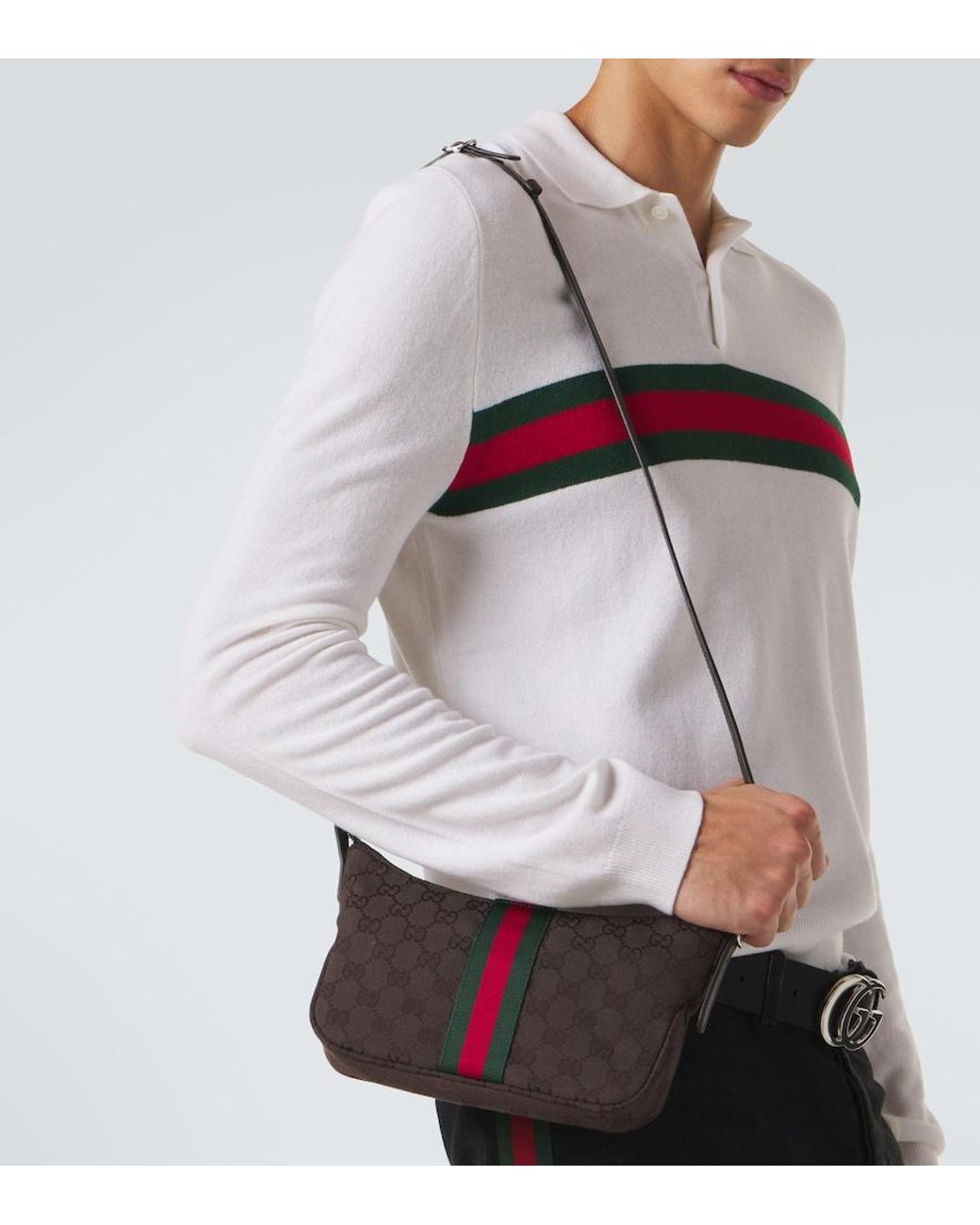 Gucci Multicolor Lunetta Small Gg Canvas Crossbody Bag for men